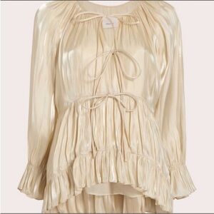 Cinq à Sept Cream Satin Blouse